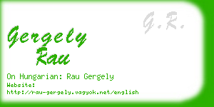 gergely rau business card